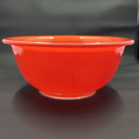 PYREX 322 1L Red Mixing Bowl Clear Bottom Vintage 1980s [ 1st of 2 ] - Picture 1 of 10